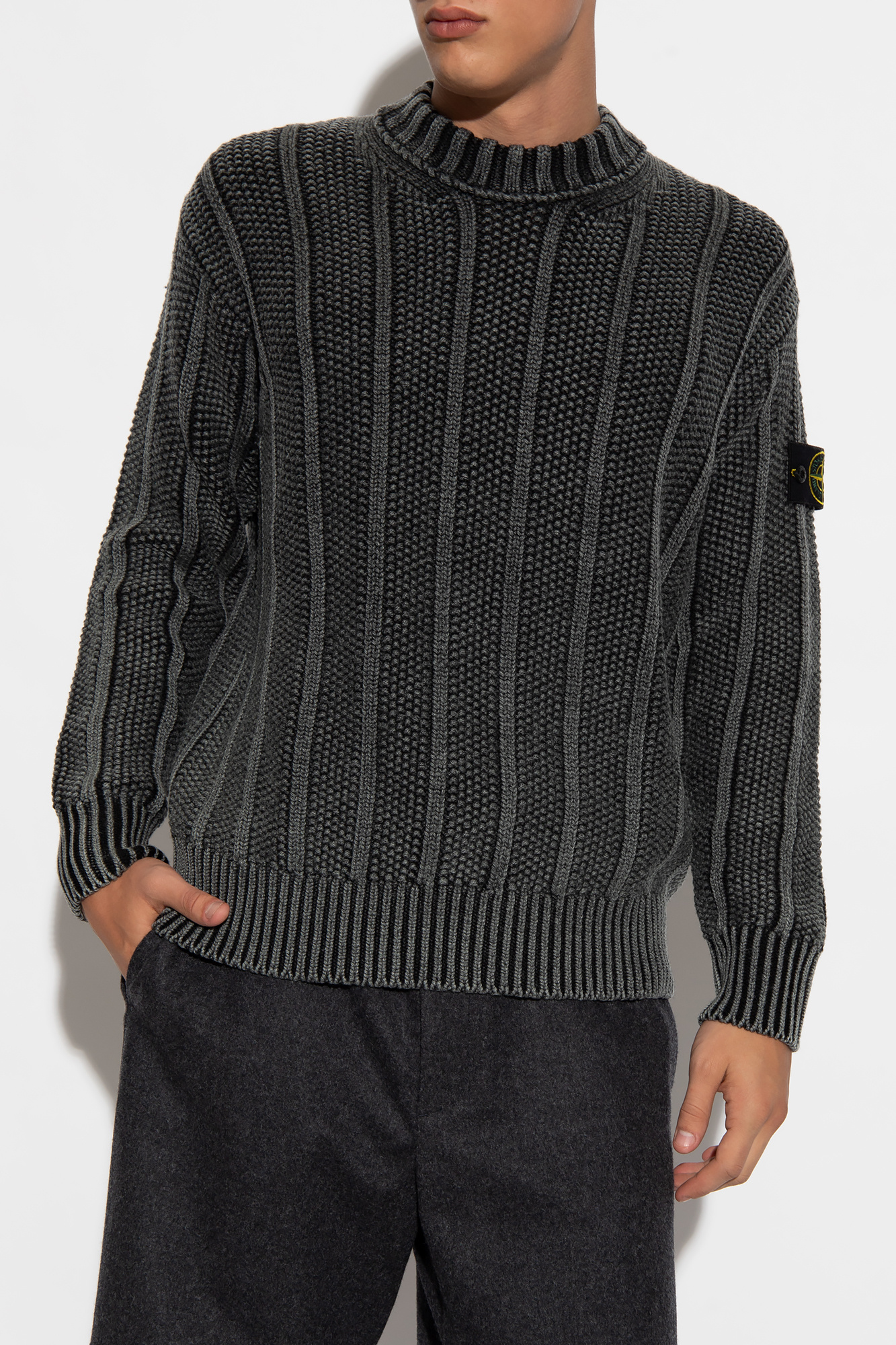 SchaferandweinerShops Japan - Grey Wool sweater Stone Island SchaferandweinerShops Japan - Grey Wool sweater Stone Island